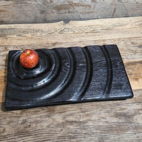 Ekskluzywna Deska Dębowa do Serwowania przekąsek. Wypalana metodą Shou Sugi Ban (Yakisugi) | Rękodzieło Nela Wood.  Wymiary deski 48x27x4,5cm