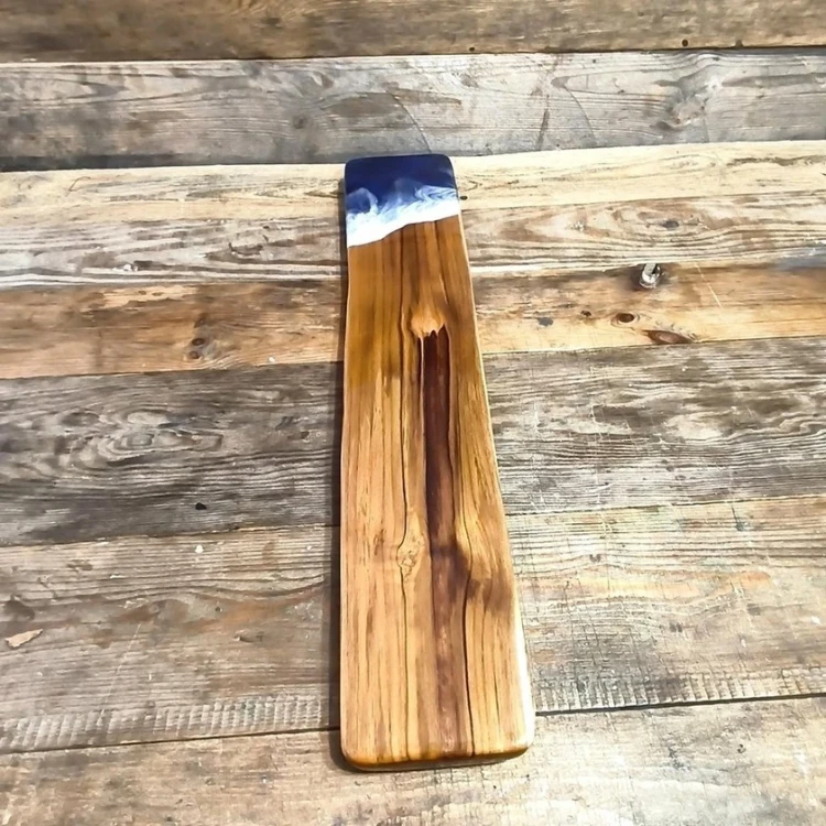 deska premium do podawania przekasek wykonana z drewna tekowego wymiary 15,5x83cm.webp