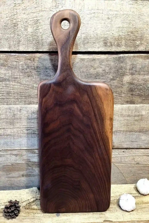 Ekskluzywna deska do podawania przekąsek z orzecha amerykańskiego Nela Wood, wymiary deski 54x20cm