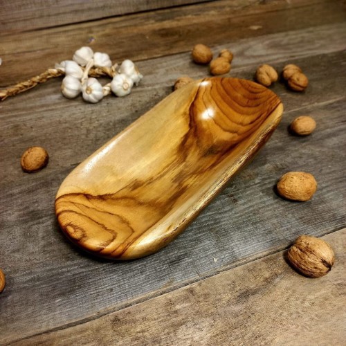 Misa na owoce z drewna tekowego ręcznie robiona wymiary 15x33x6cm