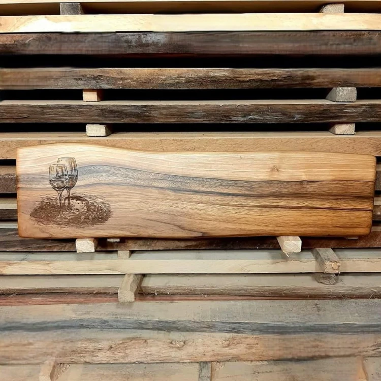 Deska drewniana krojenia i serwowania, ozdobna deska do podawania serów z orzecha włoskiego, deska do podawania przekąsek orzech włoski, deska do podawania przystawek orzech włoski