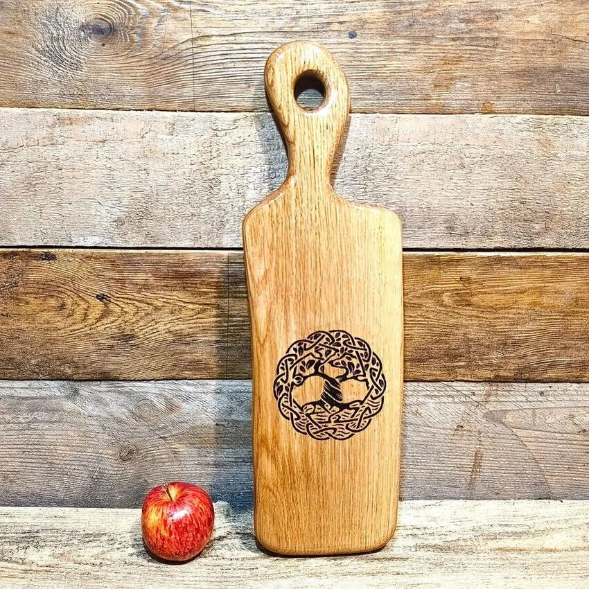 Deska dębowa Yggdrasil - Drzewo Życia w interpretacji Nela Wood Żelechów