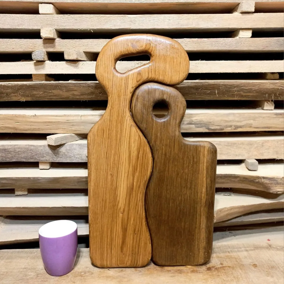 Luksusowy zestaw desek dębowych Nela Wood do serwowania przekąsek dla dwojga, rzemieślnicze rękodzieło z Żelechowa w stylu Raw Luxury